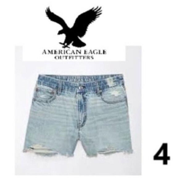American Eagle - Women's Super High Waisted Denim Short - Royally Light. NWT - Picture 1 of 16